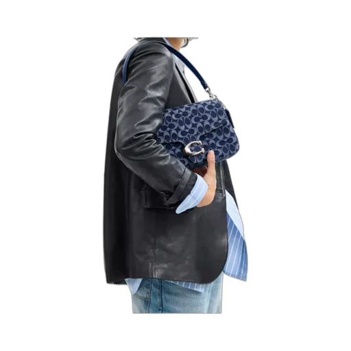 Soft Tabby Shoulder Bag In Signature Denim