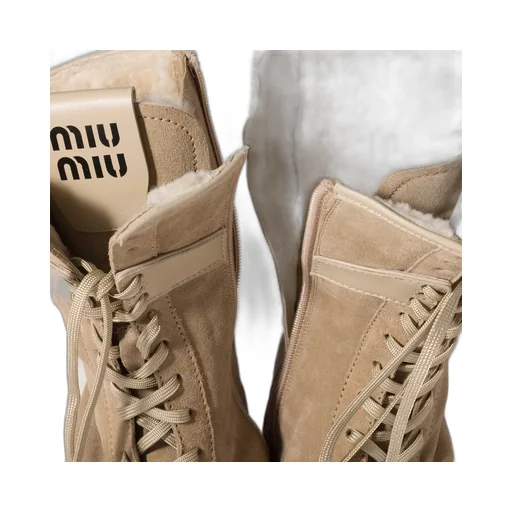 Gymnasium Suede And Shearling Boxer Boots