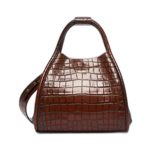 Small Crocodile-Print Marine Bag