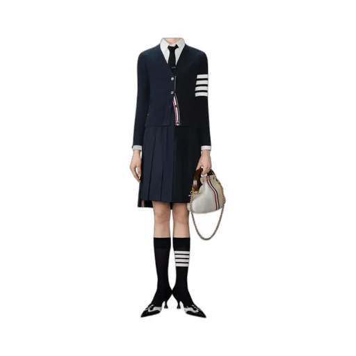 Twill Pleated Mini Skirt