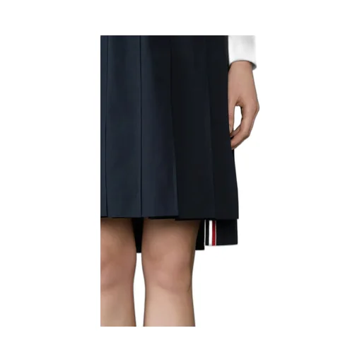 Twill Pleated Mini Skirt