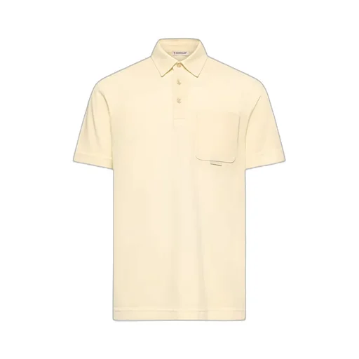 Leather Logo Cotton Piquet Polo Shirt
