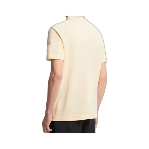 Leather Logo Cotton Piquet Polo Shirt
