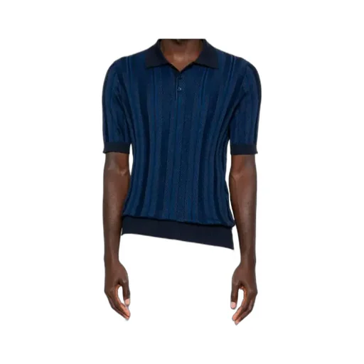 Patterned Short-Sleeve Polo Shirt