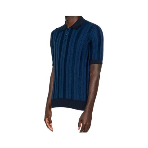 Patterned Short-Sleeve Polo Shirt
