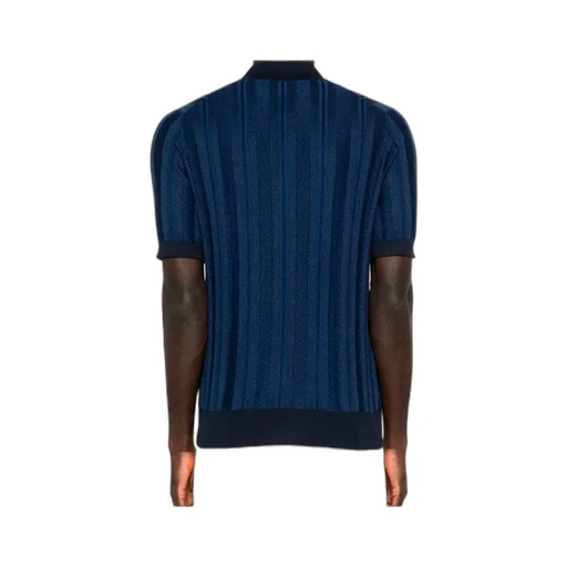 Patterned Short-Sleeve Polo Shirt