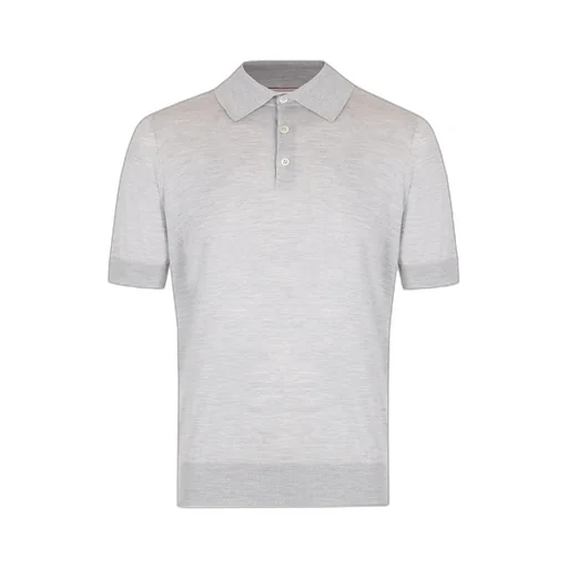Brunello Cucinelli Short Sleeve Polo Knitted Top