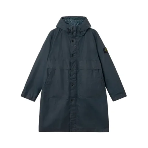 Long Hooded Parka With Storm Flaps