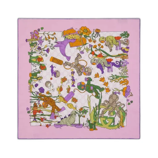 Printed Silk Carré