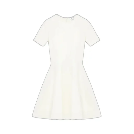 Fit And Flare Mini Dress In Ivory