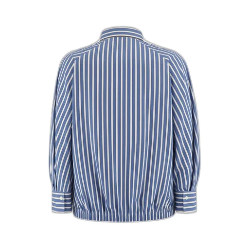 Brunello Cucinelli Striped Long-Sleeve Shirt