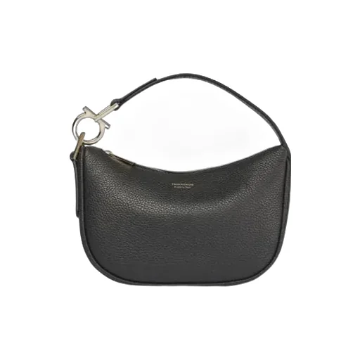 Textured Horseshoe Shoulder Bag