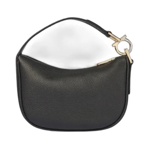 Textured Horseshoe Shoulder Bag