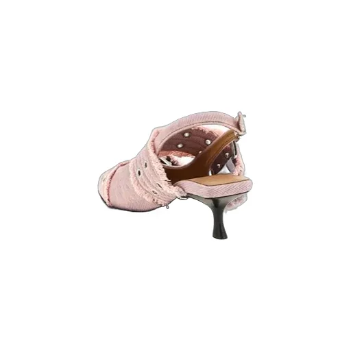 Ganni Buckle Fringed Slingback Pumps