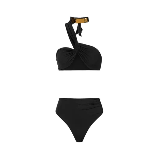Elisabetta Franchi Jewel One-Shoulder Bikini