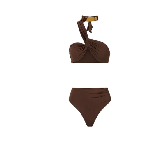 Elisabetta Franchi Jewel One-Shoulder Bikini
