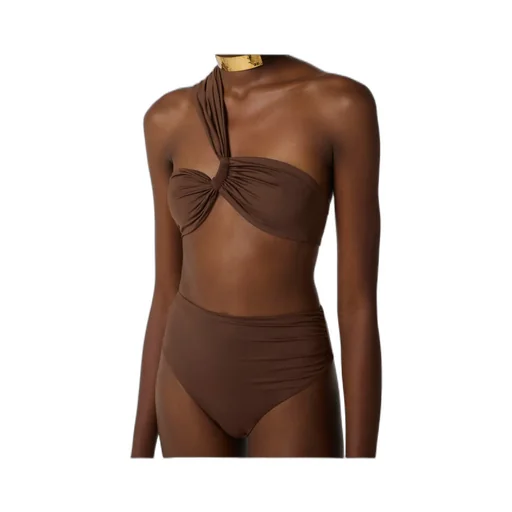 Elisabetta Franchi Jewel One-Shoulder Bikini