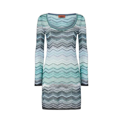 Missoni Chevron Lamé Mini Knitted Dress
