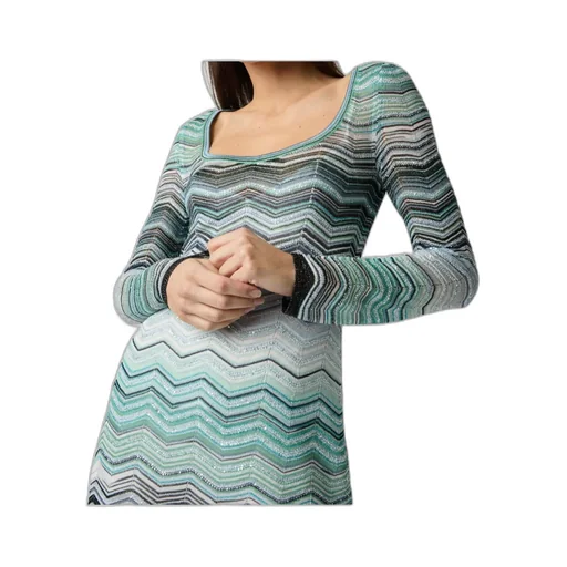 Missoni Chevron Lamé Mini Knitted Dress