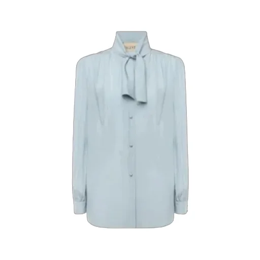 Valentino	Tie-Collar Button-Up Shirt