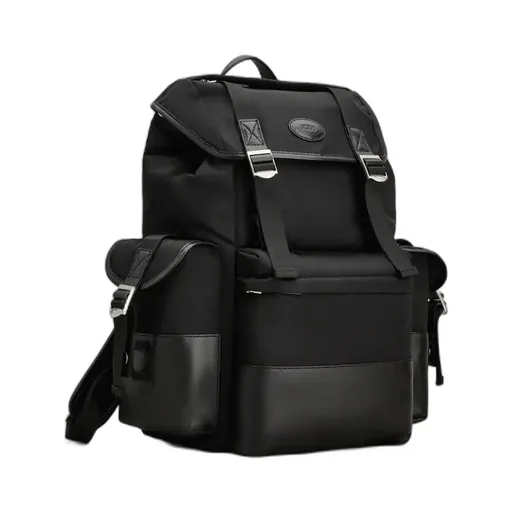 Tod's Logo Patch Buckle-Strap Backpack