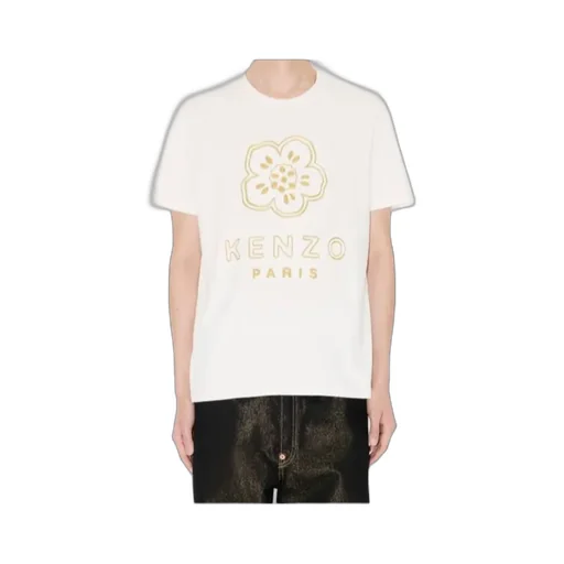 Embroidered Slim T-Shirt In Cotton Boke Flower
