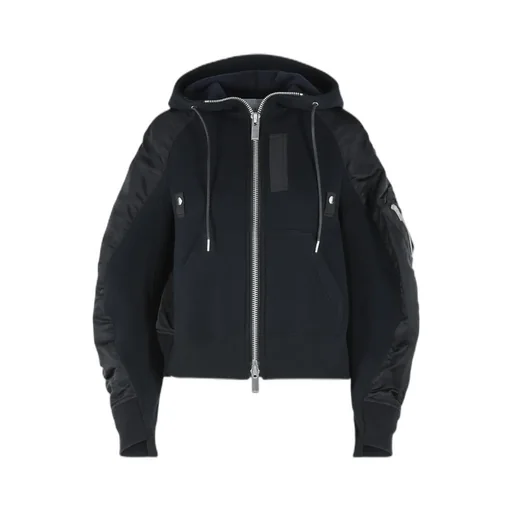 Sacai Zip-Up Panelled Hoodie