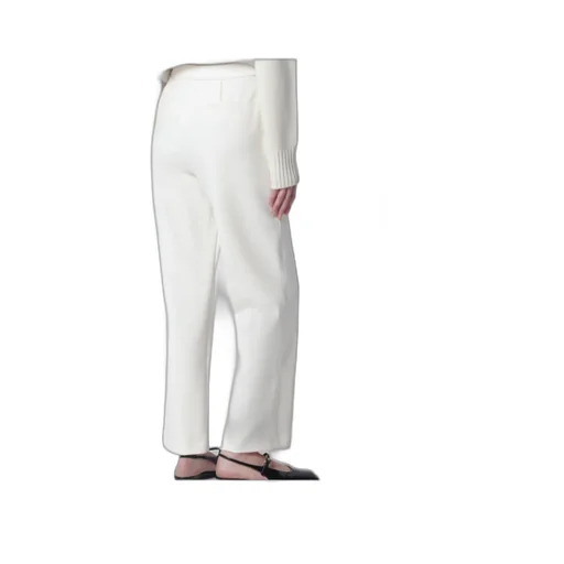 Ivory Straight-Leg Trousers