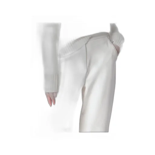 Ivory Straight-Leg Trousers