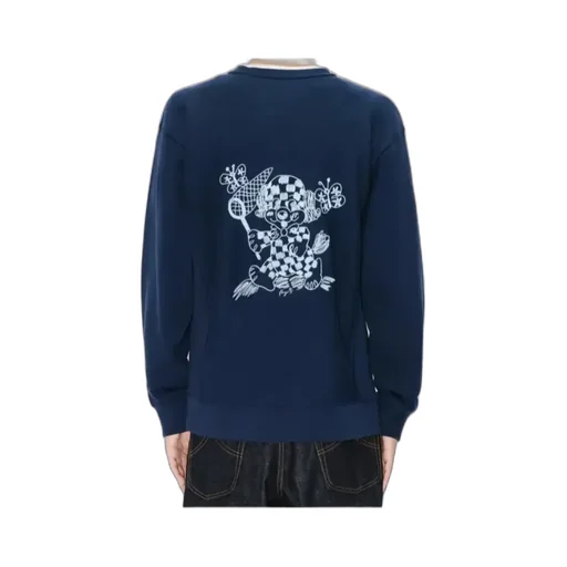 Embroidered Outlined Sweatshirt In Cotton Kenzo Cartoon