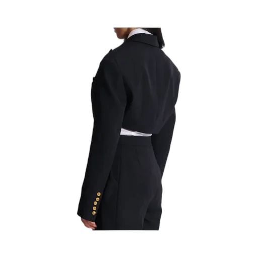 Balmain Cropped Grain De Poudre Jacket