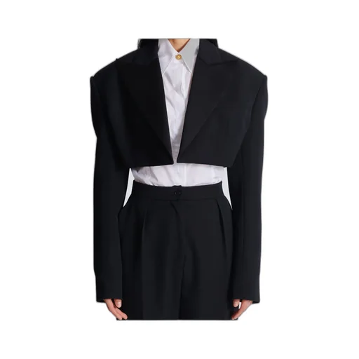 Balmain Cropped Grain De Poudre Jacket