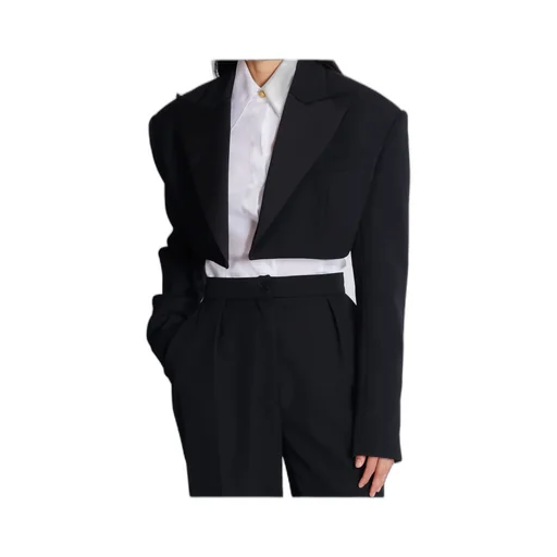 Balmain Cropped Grain De Poudre Jacket
