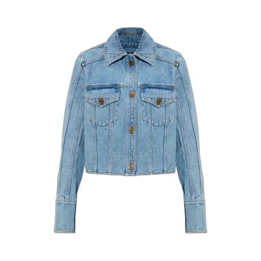 Balmain Cropped Denim Jacket