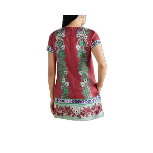 Floral Fringed Swing Dress
