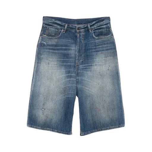 Denim Shorts With Belt Loops