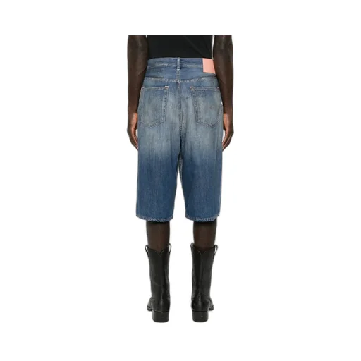 Denim Shorts With Belt Loops