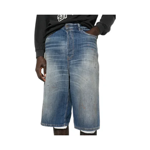 Denim Shorts With Belt Loops