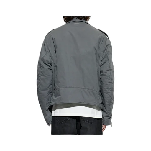 Mm6 Maison Margiela Belted Zip-Up Biker Jacket