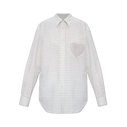 Moschino Checked Pattern Heart-Detail Shirt