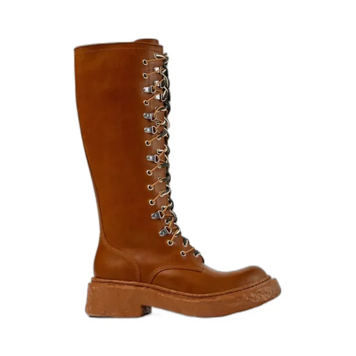 Vamonos Lace-Up Leather Boots