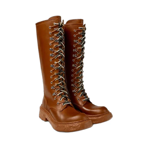 Vamonos Lace-Up Leather Boots
