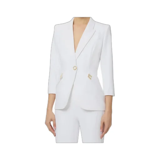 Jacket In Double Layer Stretch CrÊPe Fabric With Logo Details