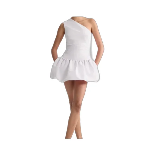 One-Shoulder Bloomer Mini Dress