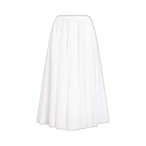 Elasticated-Waist Maxi A-Line Skirt