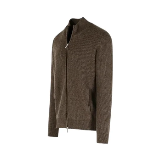 Gran Sasso High-Neck Zip-Up Cardigan