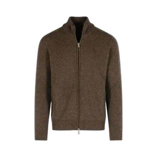 Gran Sasso High-Neck Zip-Up Cardigan