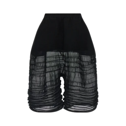 Issey Miyake Moving Knit Cropped Knitted Trousers