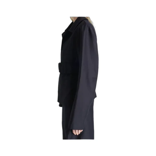 Belted Utility Jacket In Cotton Satin