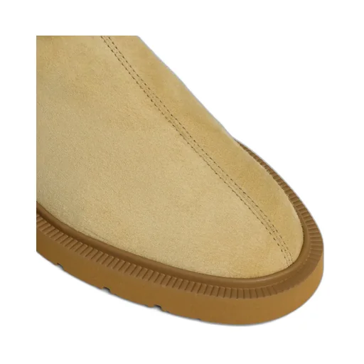 Flow - Zipped Boot In Stretch Suede Lambskin